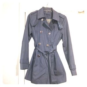 Calvin Klein Chambray Blue Trench Coat Never Worn